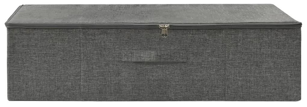 vidaXL Κουτι Αποθήκευσης Ανθρακί 70 x 40 x 18 εκ. Υφασμάτινο