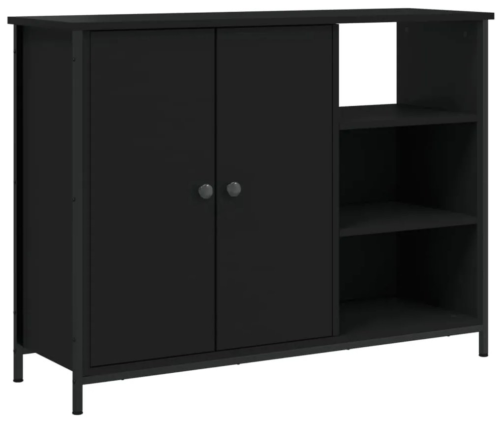 vidaXL Μπουφές Μαύρος 100x33x75 εκ. από Επεξεργασμένο Ξύλο