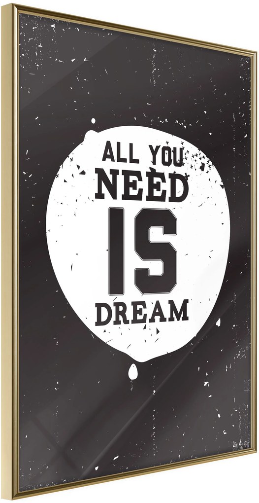 Αφίσα - All You Need - 40x60 - Χρυσό - Χωρίς πασπαρτού