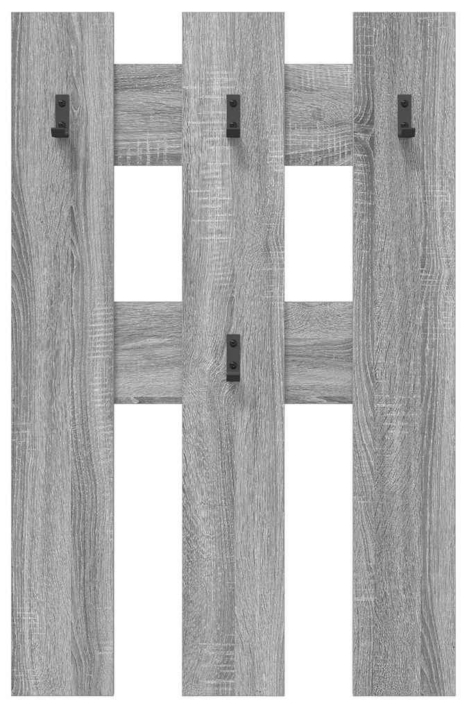 vidaXL Τοίχου Κρεμάστρα με αποθήκευση Γκρι sonoma 65 x 3 x 100 εκ.
