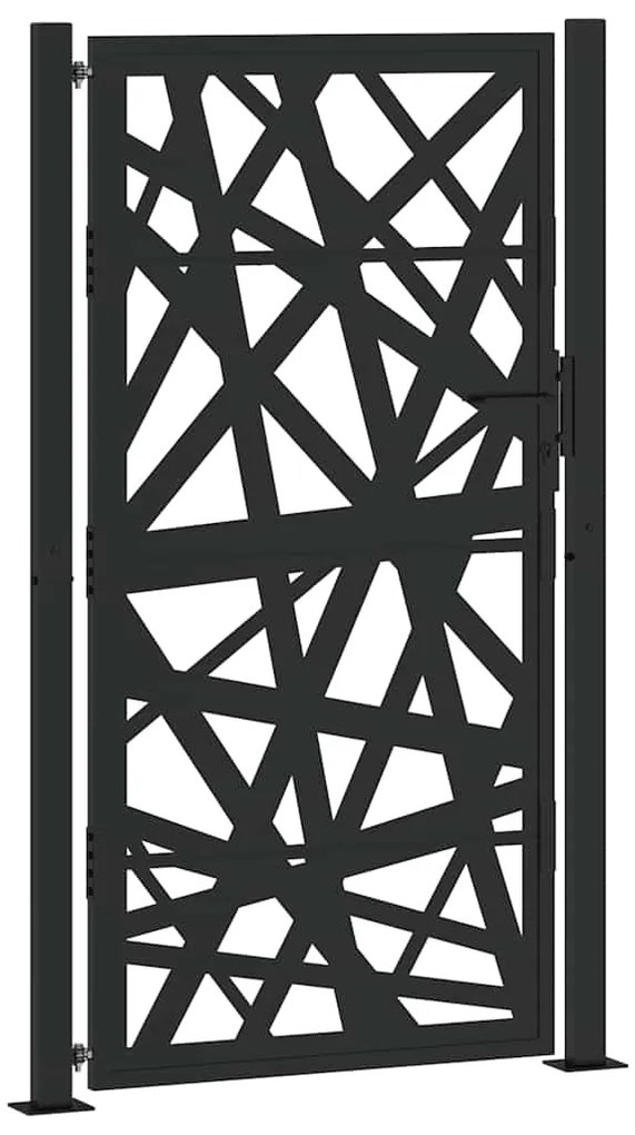 vidaXL Πύλη κήπου Μαύρη 105x180 cm Ατσάλινη ελαφριά σχεδίαση