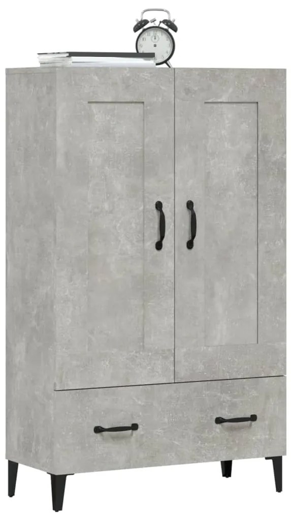 vidaXL Ντουλάπι Γκρι Σκυροδέματος 70x31x115 εκ. από Επεξεργασμένο Ξύλο