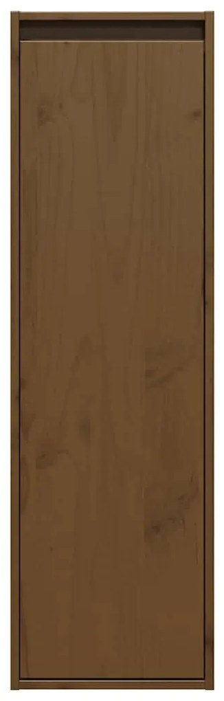 vidaXL Ντουλάπι Τοίχου Καφέ Μελί 30 x 30 x 100 εκ. Μασίφ Ξύλο Πεύκου
