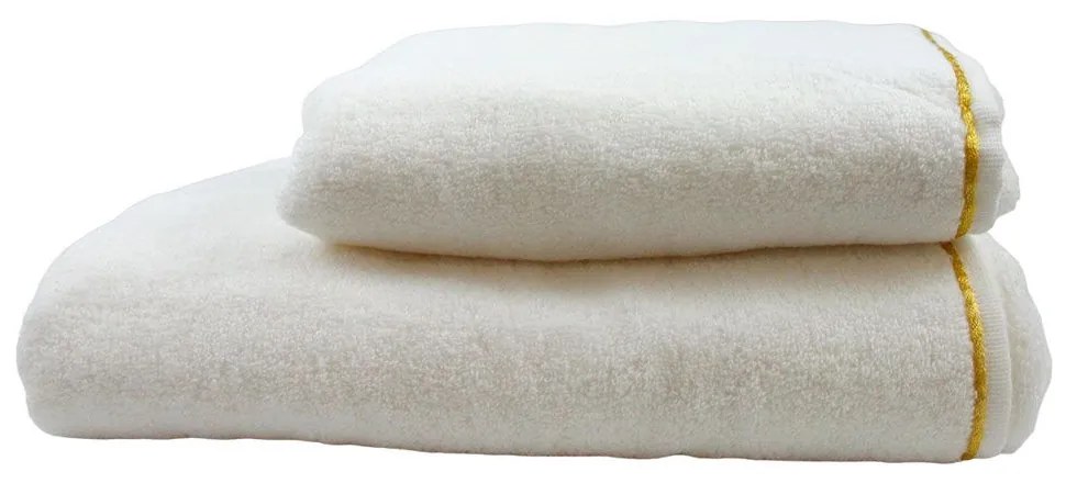 Πετσέτα Purity White-Gold Cyxo Προσώπου 50x100cm 100% Cotton