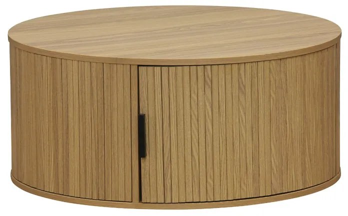 Τραπέζι σαλονιού Scandi MDF σε φυσική απόχρωση Φ80x35.5εκ Υλικό: MDF - CLIPBOARD WITH PAPER WOOD - METAL TUBE 25MM 260-000009
