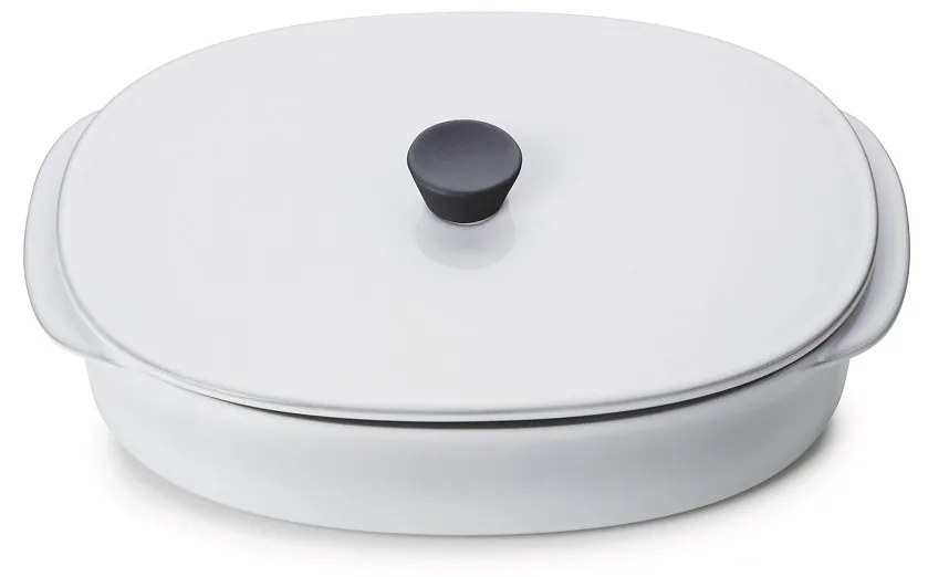 CARACTERE CULINAIRE WHITE CUMULUS RECT DISH WITH LID 19X13 19X13X6,8CM 550ML RV655268K2