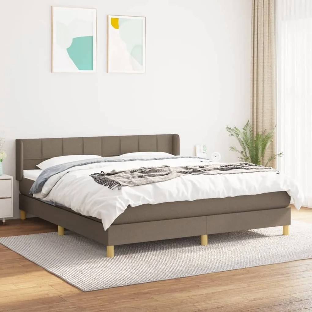 ΚΡΕΒΑΤΙ BOXSPRING ΜΕ ΣΤΡΩΜΑ TAUPE 180X200 ΕΚ. ΥΦΑΣΜΑΤΙΝΟ 3130293