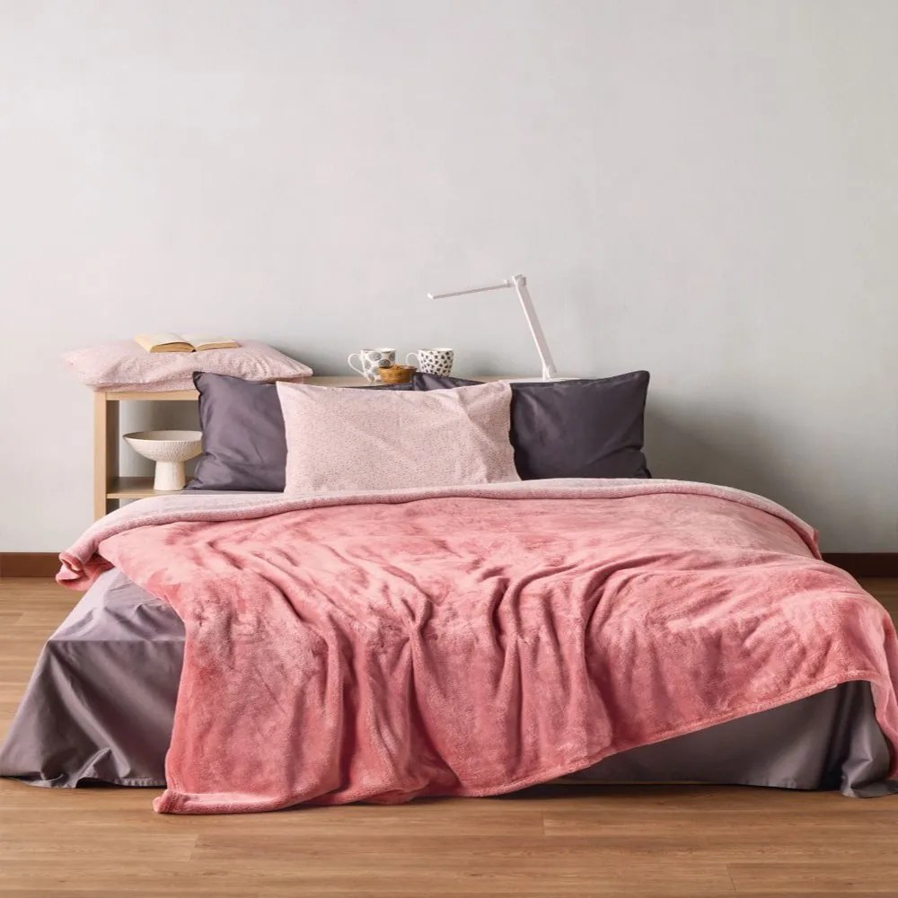 Κουβέρτα Yolanda 14 Rose Kentia King Size 260x240cm Πολυέστερ