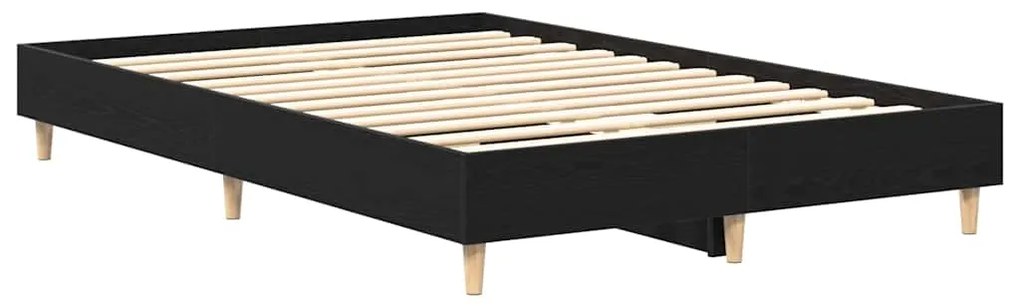 vidaXL Σκελετός Κρεβατιού Μαύρη δρυς 120 x 190 cm Επεξεργασμένο ξύλο