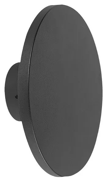 Adeleq Led Απλίκα PC ΄Εμμεσου Φωτισμού Στρογγυλή Φ165Mm 8W 3000Κ Ip65 Γραφίτη 9-8981