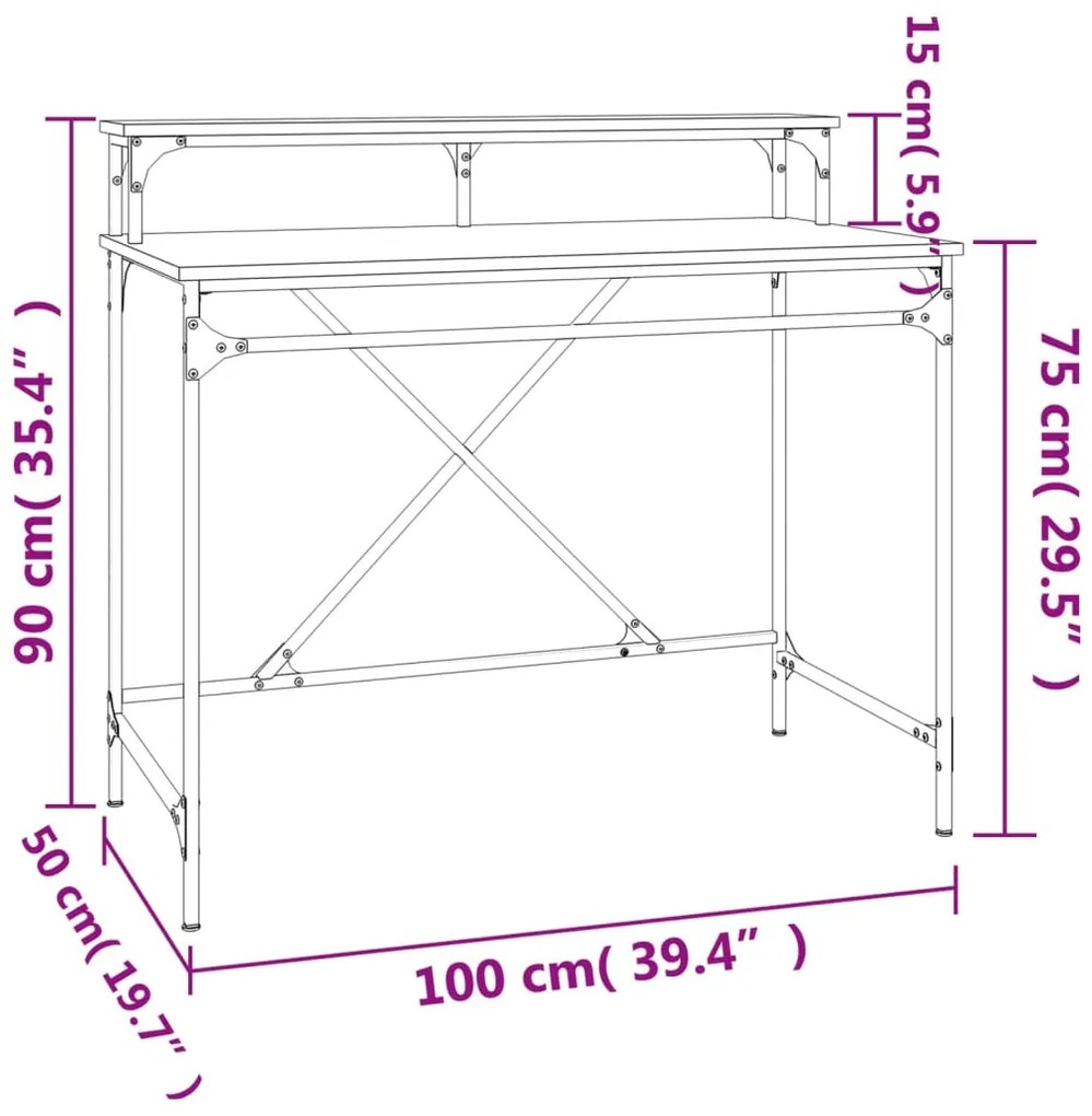 ΓΡΑΦΕΙΟ ΚΑΦΕ ΔΡΥΣ 100X50X90 ΕΚ. ΑΠΟ ΕΠΕΞΕΡΓΑΣΜΕΝΟ ΞΥΛΟ 826703