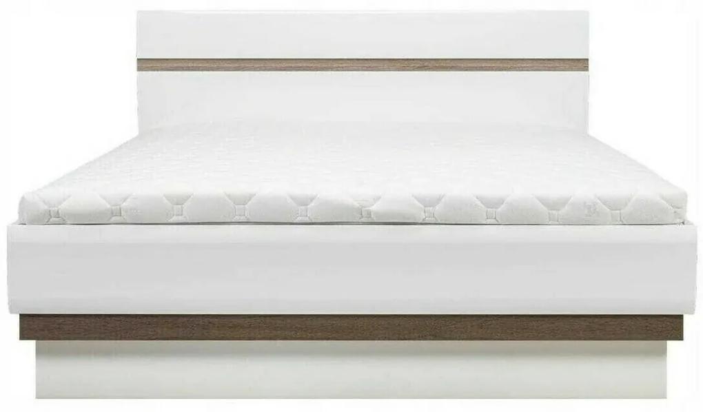 Κρεβάτι Orlando E118, Διπλό, Άσπρο, 160x200, Πλαστικοποιημένη μοριοσανίδα, Τάβλες για Κρεβάτι, 166x206x94cm | Epipla1.gr