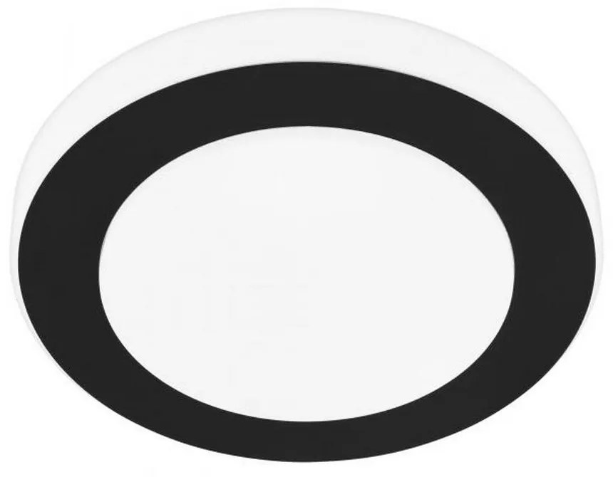 Φωτιστικό Οροφής-Πλαφονιέρα Led Carpi 33682 Ø 300 3000K Black-White Eglo Metal, Plastic