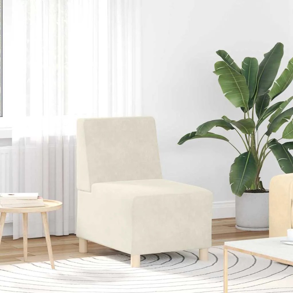 vidaXL Μοναδικός Καναπές χωρίς Χερούλια 3 pcs Κρεμ 55 x 74 x 82 εκ.