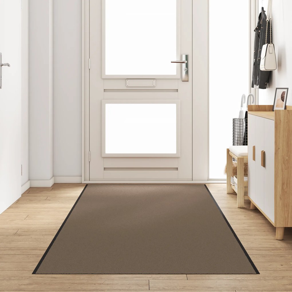 vidaXL Μπεζ Ορθογώνιο Πατάκι Πόρτας 120x350 εκ.