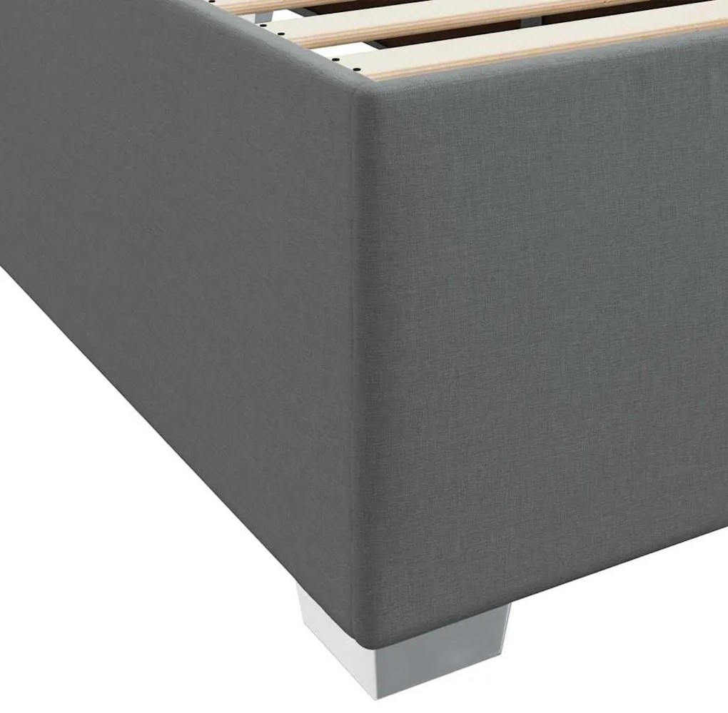 vidaXL Σκελετός Κρεβατιού Σκούρο γκρι 180 x 200 cm ύφασμα