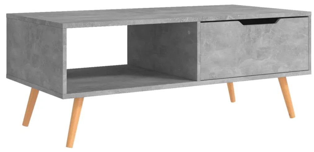 vidaXL Τραπεζάκι Σαλονιού Γκρι Σκυρ. 100 x 49,5 x 43εκ. από Επεξ. Ξύλο