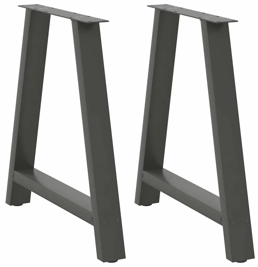 Πόδια Τραπεζαρίας Σχήματος Α 2 τεμ. Ανθρακί 80x(72-73) εκ. Ατσάλι