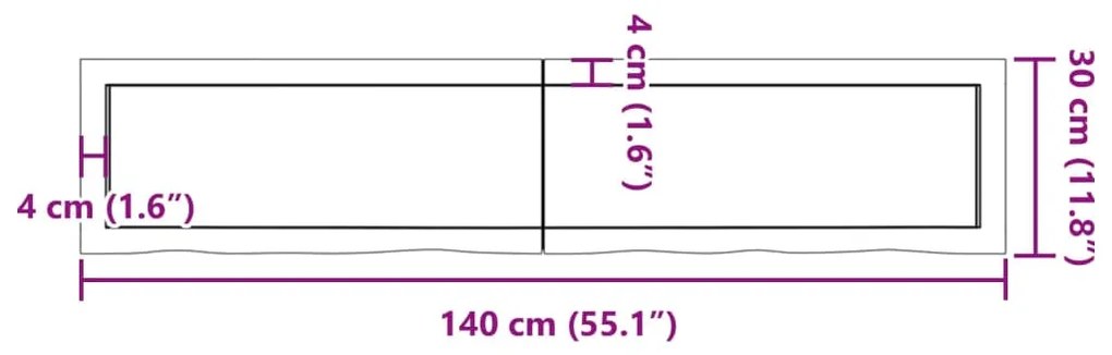 ΠΑΓΚΟΣ ΜΠΑΝΙΟΥ ΣΚΟΥΡΟ ΓΚΡΙ 140X30X(2-6) ΕΚ. ΕΠΕΞΕΡΓ. ΜΑΣΙΦ ΞΥΛΟ 3156242