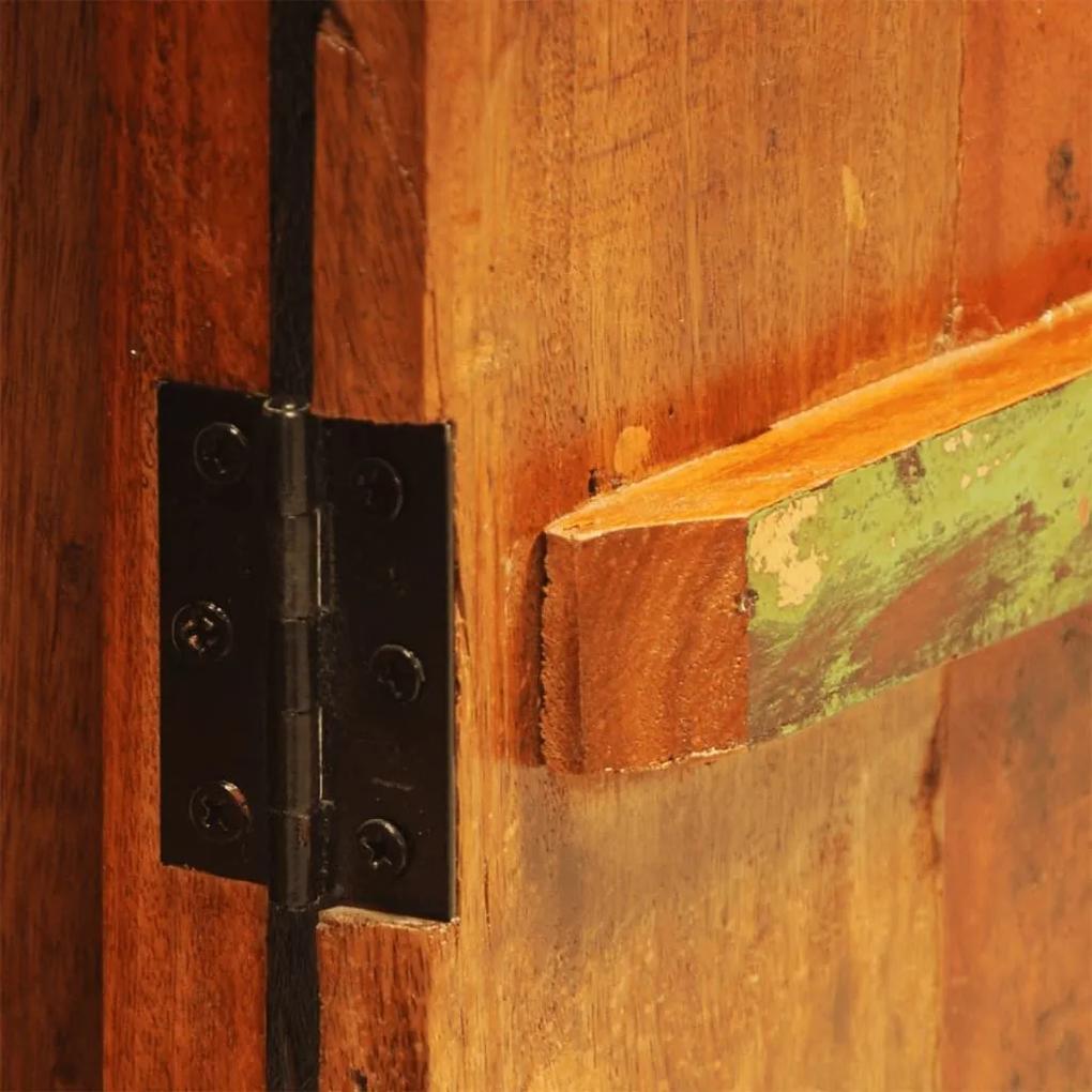 Ντουλάπι με 1 Πόρτα Vintage από Μασίφ Ανακυκλωμένο Ξύλο - Καφέ