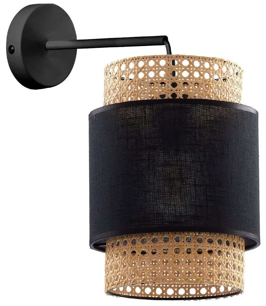 Φωτιστικό Τοίχου - Απλίκα Boho 6550 1xΕ27 15W 29x36cm Black TK Lighting