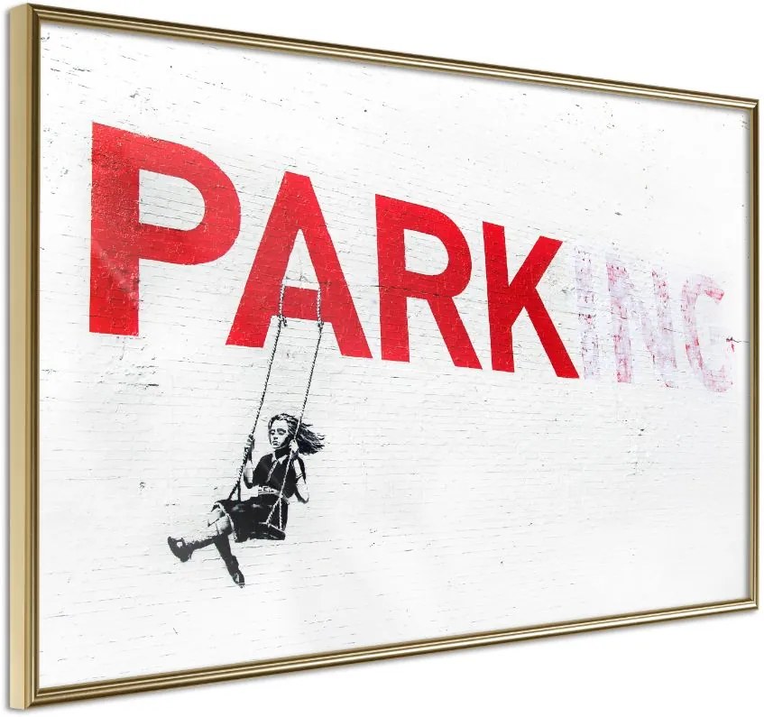 Αφίσα - Banksy: Park(ing) - 30x20 - Χρυσό - Χωρίς πασπαρτού