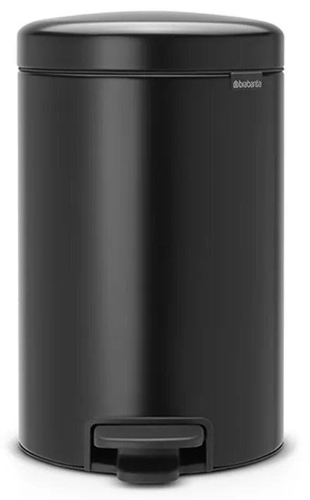 Brabantia 649029 Κάδος Απορριμμάτων με πεντάλ 12L, Matt Black