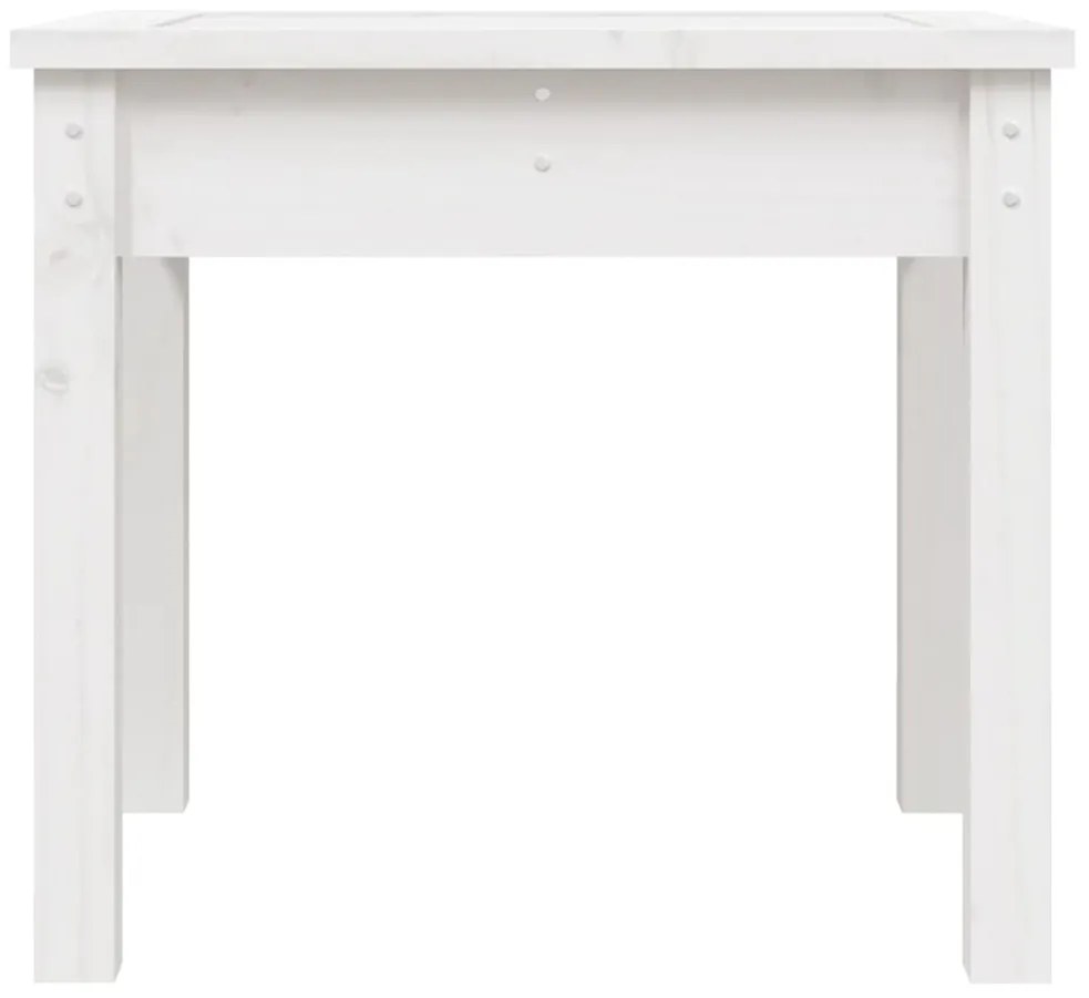 vidaXL Παγκάκι Κήπου Λευκό 50x44x45 εκ. από Μασίφ Ξύλο Πεύκου