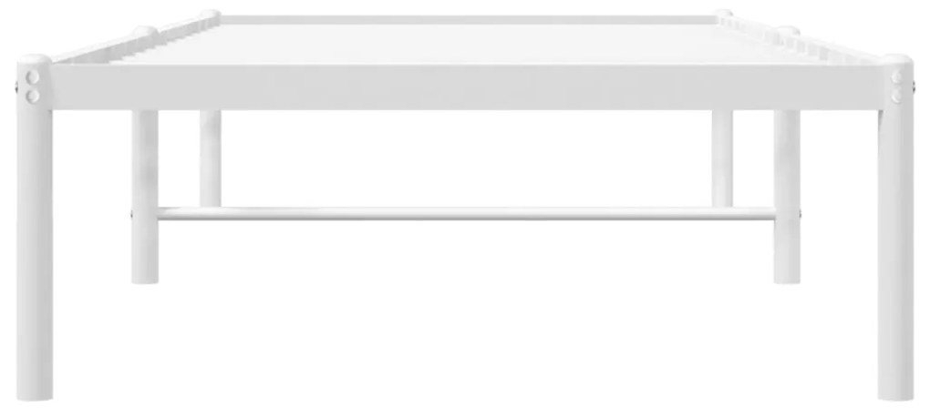 vidaXL Πλαίσιο Κρεβατιού Λευκό 75 x 190 εκ. Μεταλλικό