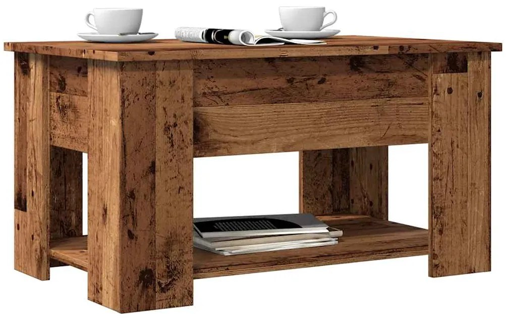 vidaXL Τραπεζάκι σαλονιού Παλιό ξύλο 79x49x41 cm Ξύλο μηχανής