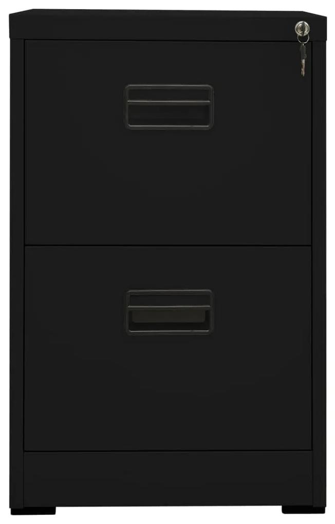 vidaXL Αρχειοθήκη Μαύρη 46 x 62 x 72,5 εκ. από Ατσάλι
