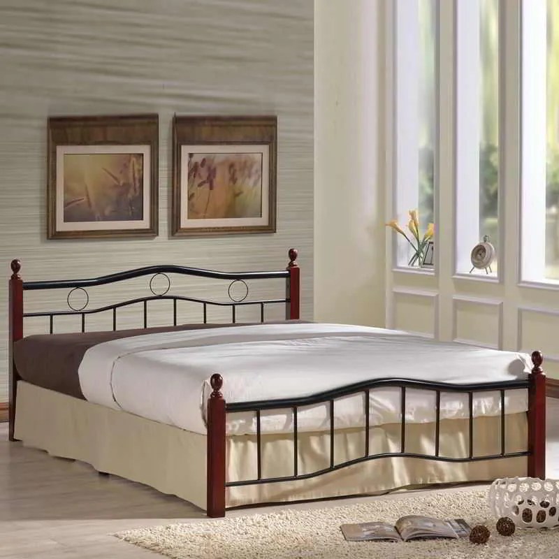 Κρεβάτι διπλό Victor 150x200 Μέταλλο - Ξύλο