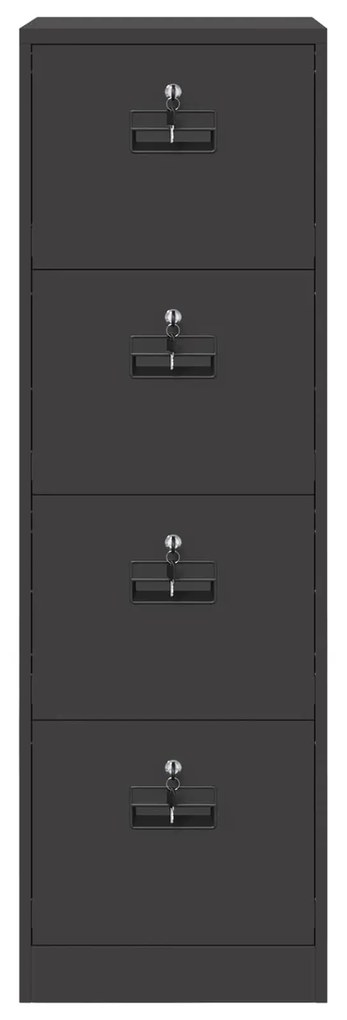 vidaXL Ντουλάπα Αρχείων με συρτάρι 2 pcs Μαύρο 44 x 50 x 106.5 εκ