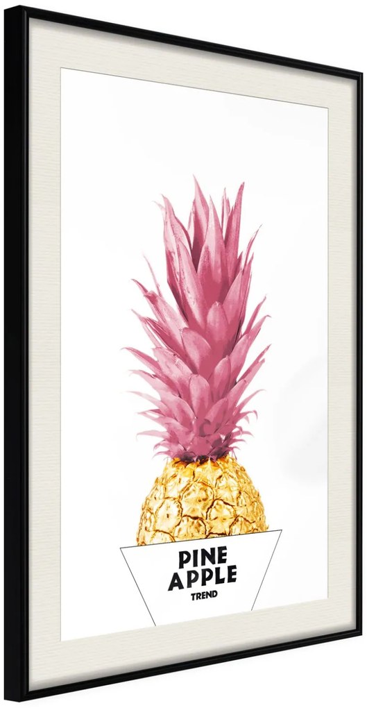 Αφίσα - Trendy Pineapple - 20x30 - Μαύρο - Με πασπαρτού