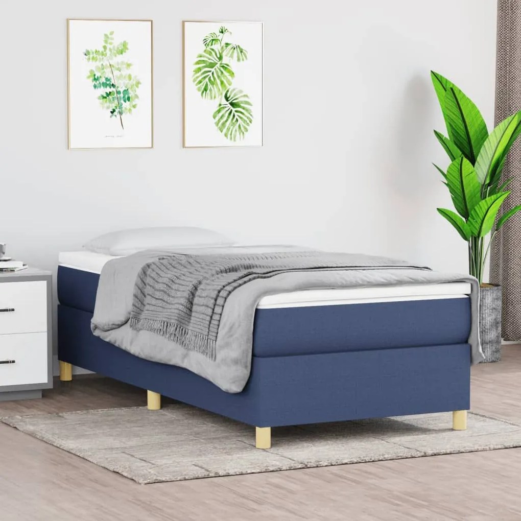 ΚΡΕΒΑΤΙ BOXSPRING ΜΕ ΣΤΡΩΜΑ ΜΠΛΕ 80X200 ΕΚ. ΥΦΑΣΜΑΤΙΝΟ 3144480