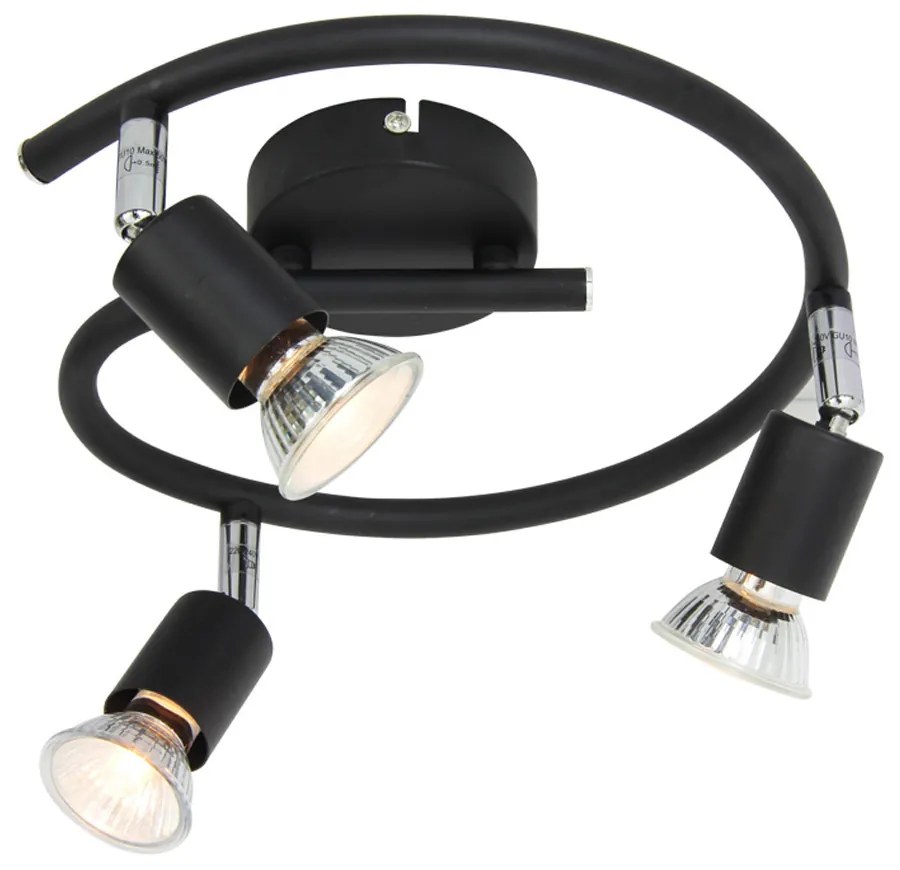 Σποτ Τρίφωτο Aca Trinity MC634BK3G Black Matt