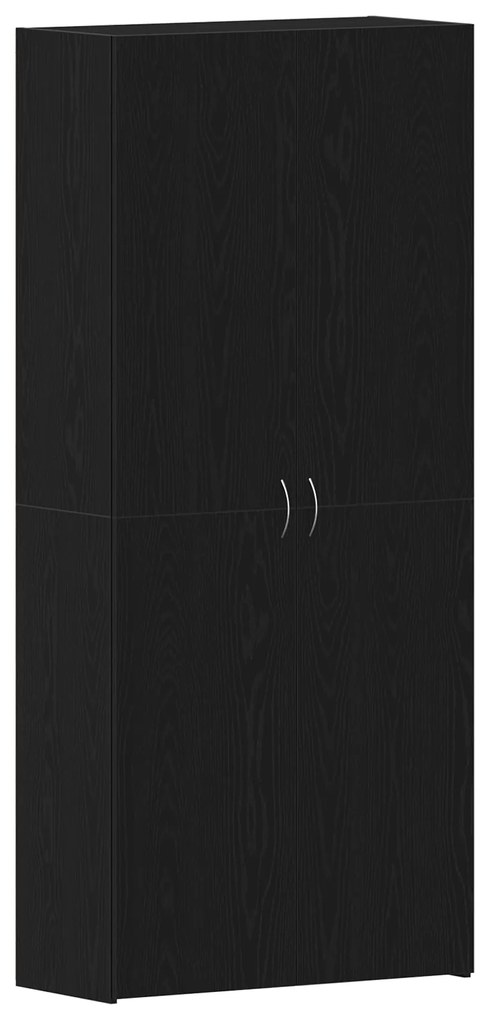 vidaXL Ντουλάπα Παπουτσιών Μαύρο Δρυς 80x35,5x180 εκ Επεξεργασμένο Ξύλο