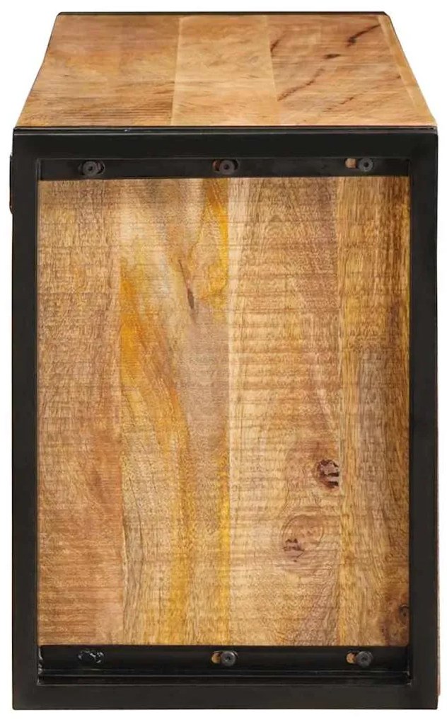 vidaXL Ράφι Κρασιού Καφέ 100 x 45 x 33 εκ Σταθερό Χοντρό Ξύλο Μάνγκο