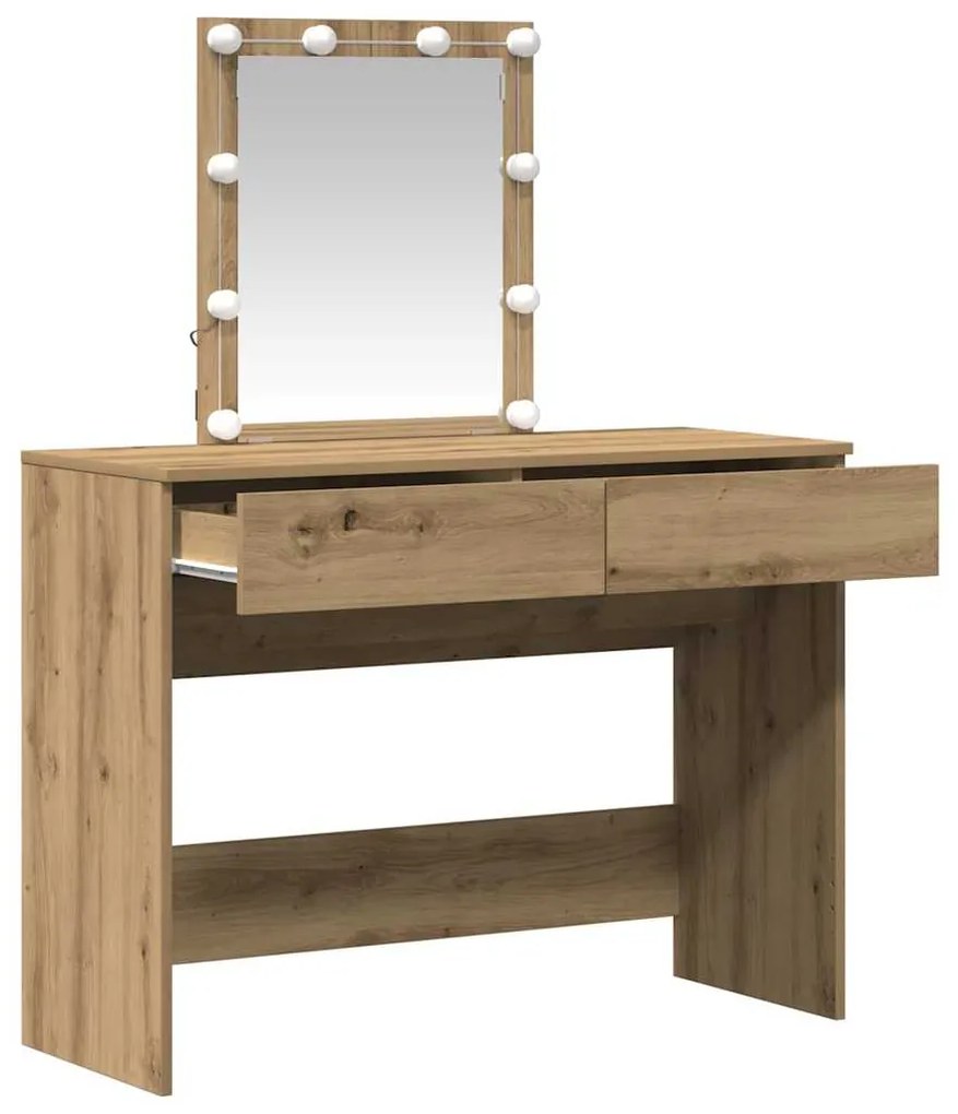 vidaXL Μπουφανάκι artisan δρυς 100 x 40 x 130 εκ Επεξεργασμένο ξύλο