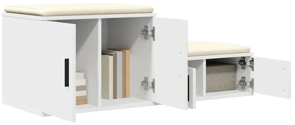 vidaXL Ντουλάπι αποθήκευσης 2 pcs Λευκό 103 x 41 x 40 εκ