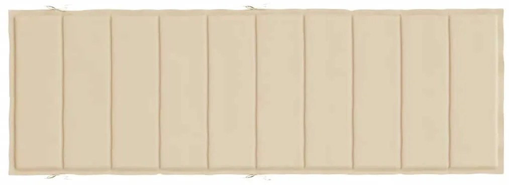 vidaXL Μαξιλάρι Ξαπλώστρας Μπεζ 186x58x4 εκ. από Ύφασμα Oxford