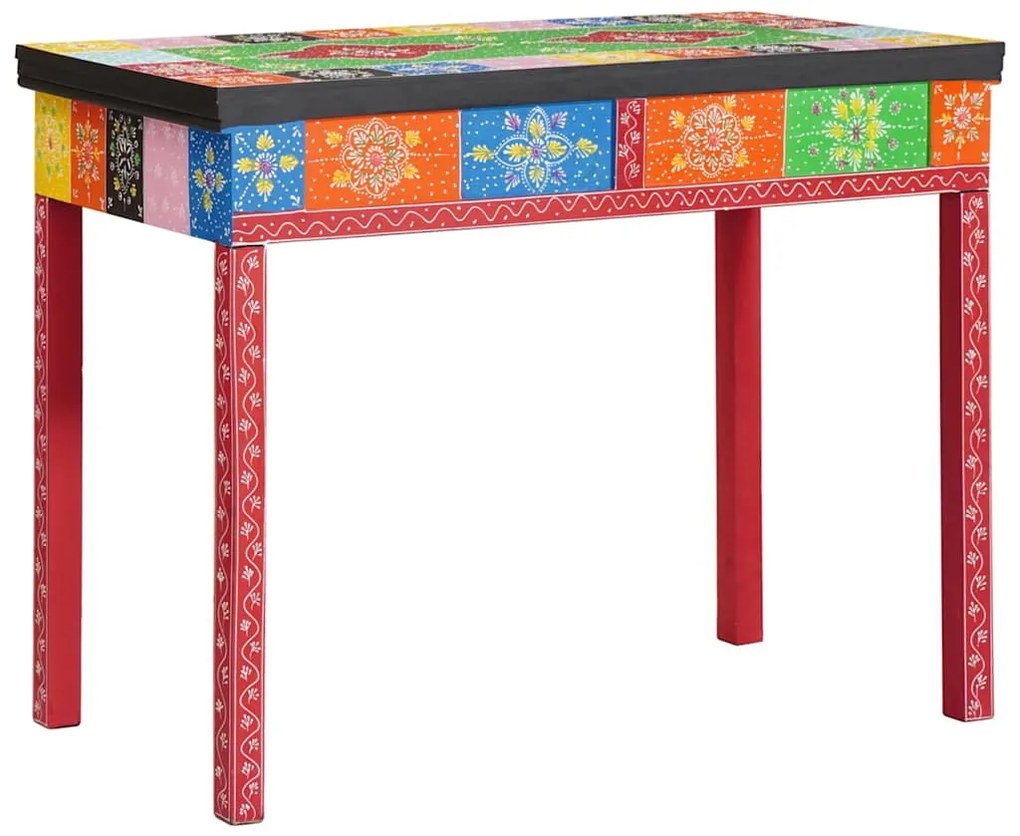 vidaXL Γραφείο με συρτάρι Καφέ 100 x 50 x 75 cm Μασίφ ξύλο μάνγκο