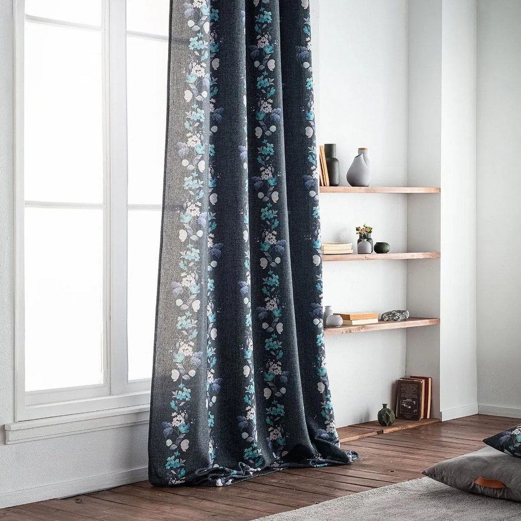 Κουρτίνα (140x280) Με Τρουκς Gofis Home Lisbeth Blue 592/09