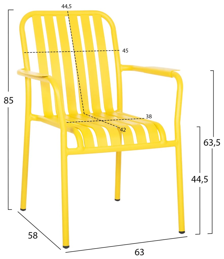 ΠΟΛΥΘΡΟΝΑ ΑΛΟΥΜΙΝΙΟΥ RACHEL HM6088.06 ΚΙΤΡΙΝΗ 63x58x85Υεκ. - 0610518 - HM6088.06