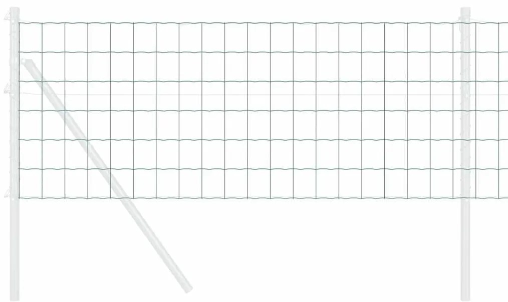 vidaXL Φράχτης Εuro Πράσινο 0.4 x 50 μ. Σίδηρος με επικάλυψη PVC