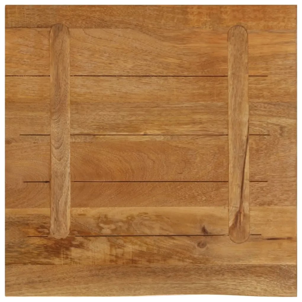 vidaXL Επιφάνεια Τραπεζιού 80x80x2,5 εκ. Live Edge Μασίφ Ξύλο Μάνγκο