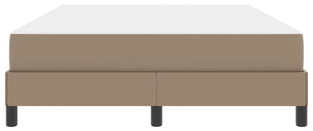 vidaXL Κρεβάτι με στρώμα Καπουτσίνο 140 x 200 cm Τεχνητό δέρμα