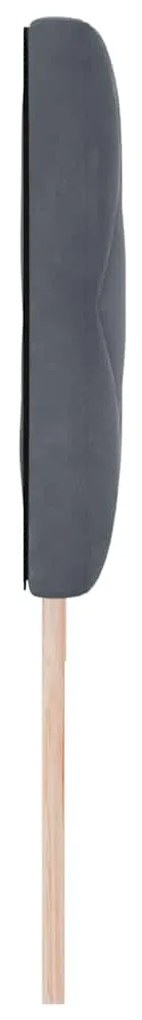 vidaXL LED Κεφαλάρι με φώτα λωρίδας LED Σκούρο γκρι 180 cm Βελούδο