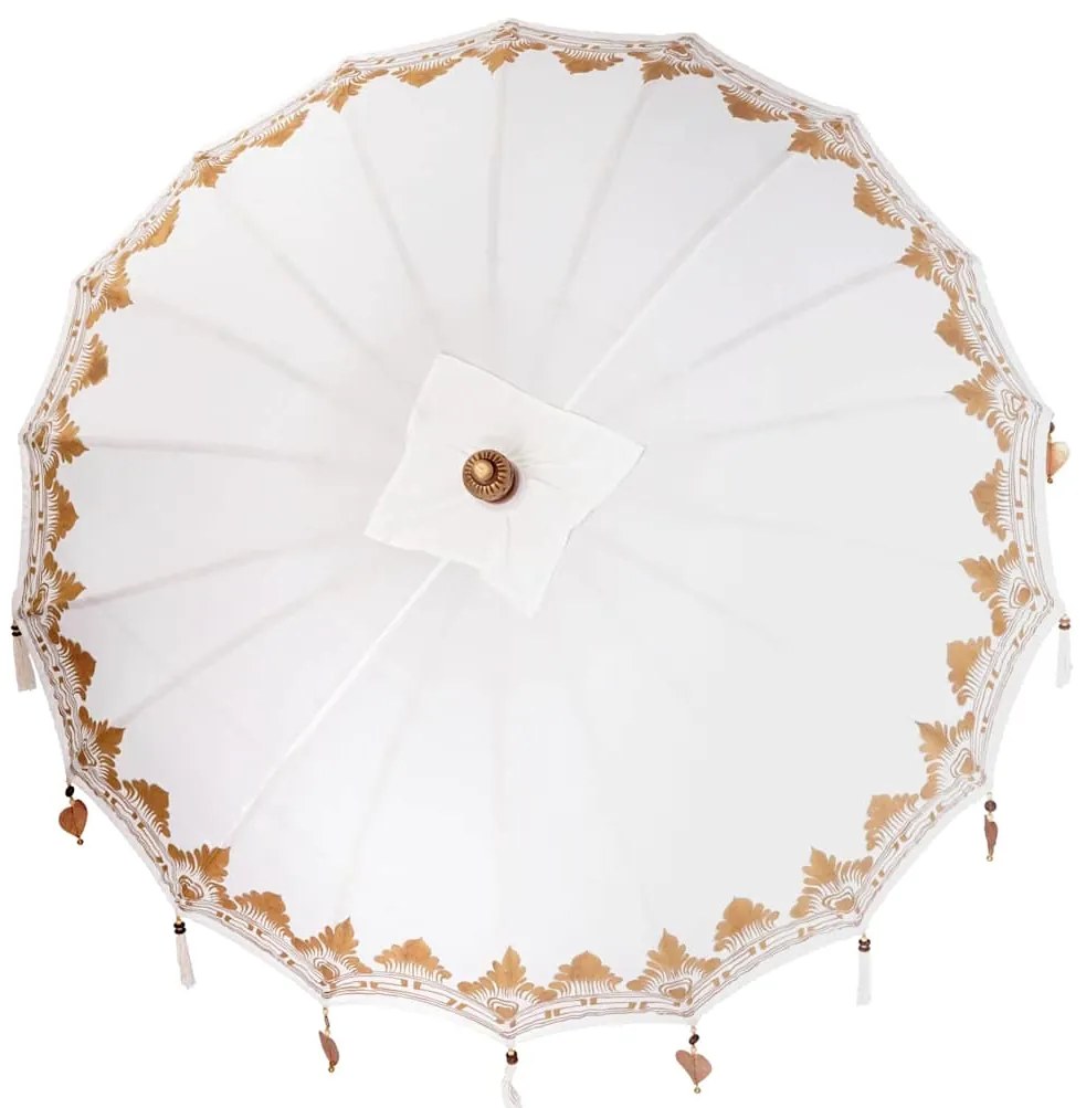 vidaXL Μπαλινέζικη Ομπρέλα Κρεμ (180-190) x 260 εκ.