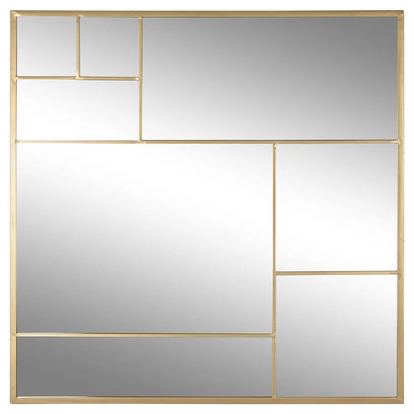 Τοίχο καθρέφτη Home ESPRIT Χρυσό 90 x 2 x 90 cm